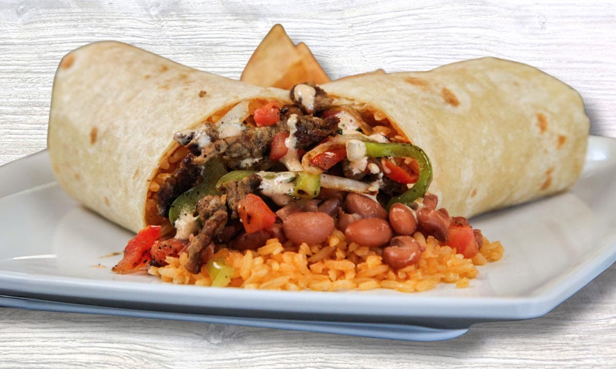 Steak Fajita Burrito • Sombrero Mexican Food